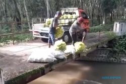 Viral! 2 Pria Diduga Buang Sayuran ke Sungai, Respons Netizen Terpecah