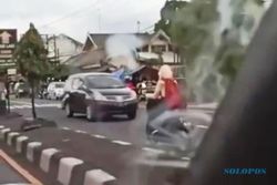 Viral di Klaten, Pesepeda Motor Salah Jalur di Jalan Solo-Jogja