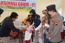 Peringati HPN 2022, Jurnalis dan Polres Grobogan Gelar Vaksinasi Anak