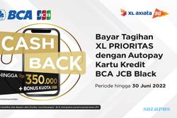 Bayar Tagihan XL Prioritas Pakai KK BCA, Ada Cashback hingga Rp350.000