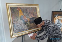 Lukisan Ayam Jago Dibeli Seno Gede Karya Seniman Pengging Boyolali