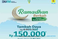 Promo Ramadhan Berkah PLN, Tambah Daya Rumah Ibadah Hanya Rp150.000