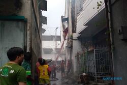 Solo Banjir, Ruko Dekat Pasar Gede Malah Kebakaran