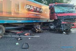 Dua Orang Meninggal Kecelakaan 2 Truk di Jl. Solo-Semarang Boyolali