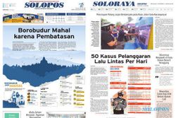 Solopos Hari Ini: Borobudur Mahal Karena Pembatasan