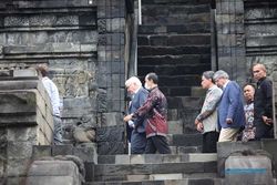 Presiden Jerman Naik ke Candi Borobudur & Tinjau Balai Konservasi