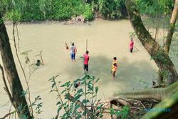 Ratusan Orang Cari Mbah Mariyem Diduga Hanyut di Sungai Mungkung Sragen