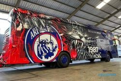 Makin Garang, Ini Penampakan Bus Arema FC seusai Rebranding