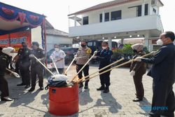 Ribuan Pil Koplo dan Seratusan Gram Narkoba di Sragen Dimusnahkan