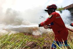 Bermula Bakar Sampah, Lahan di Kebun Kosong Wonosari Klaten Terbakar