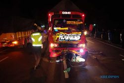 Truk Lawan Sepeda Motor di Jalan Wonogiri-Ngadirojo, Pengendara Motor Meninggal