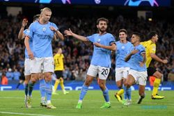 Manchester City 2-1 Borussia Dortmund: Haaland Kembali Jadi Pahlawan