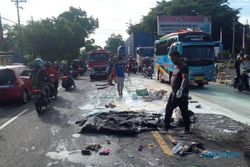 Jalan Semarang-Solo Mendadak Penuh Cat, Pengguna Jalan Berjatuhan karena Licin