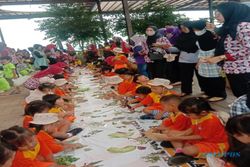 Serunya Anak-Anak KB, PAUD, TK Gugus Kartini Membatik di Bukit Cinta Semarang