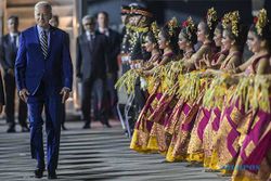 Baleganjur Gamelan Bali Sambut Kedatangan Delegasi di KTT G20