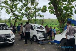 Sopir Ngantuk, Mobil Tabrak Pohon di Jalanan Gunungkidul, 6 Orang Luka-Luka