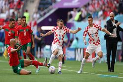 Babak Pertama Usai, Maroko Imbangi Kroasia 0-0