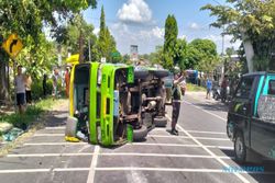 Kisah 2 Orang Terluka Ringan saat Minibus Rombongan Besan Terguling di Wonogiri