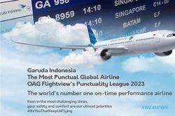 Garuda Indonesia Raih Predikat Maskapai Paling Tepat Waktu di Dunia