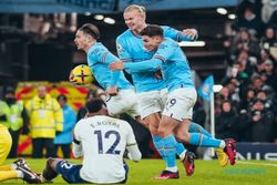 Hasil Liga Inggris: Tertinggal 2 Gol, Manchester City Bangkit Hajar Spurs 4-2
