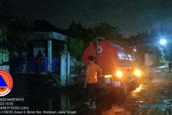 Pengungsi Banjir di Desa Bener Wonosari Klaten Pulang, BPBD Dropping Air Bersih