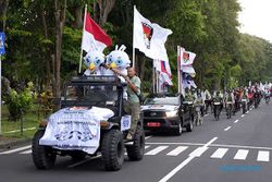 Sosialisasi Pemilu 2024, KPU Bali Gelar Parade Sepeda Bersama Parpol