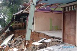 Longsor Rusak Rumah 2 Keluarga di Jatiyoso Karanganyar yang akan Gelar Hajatan