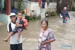 Banjir di Perkampungan Kaligawe Pedan Klaten, Ketinggian Capai 1,5 Meter