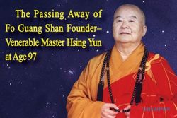 Kabar Duka: Master Hsing Yun, Pendiri Fo Guang Shan Wafat di Usia 97 Tahun
