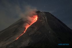Guguran Lava Meluncur 3 Kali Sejauh 1,5 Km dari Puncak Gunung Merapi