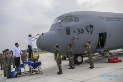 Momen Jokowi Resmikan Pesawat Super Hercules Jadi Alutsista Terbaru TNI AU