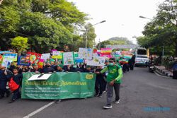 Meriah! Ribuan Pelajar di Sragen Sambut Ramadan dengan Pawai dan Orasi