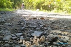 Lubang Menganga Hiasi Permukaan Jalan Alternatif Sukoharjo-Tawangsari
