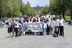 Asah Keterampilan Bahasa Inggris, Siswa SMP Batik Berkunjung ke Candi Borobudur