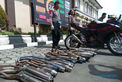 Belum Kapok, Belasan Motor Disita Polisi karena Pakai Knalpot Brong di Klaten