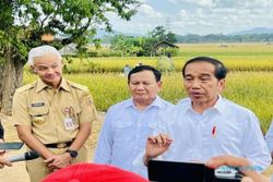 Momentum Dua Capres Prabowo dan Ganjar Bertemu di Panen Raya Padi Kebumen