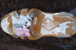 Wah! Ditemukan Sandal Keramik di Lokasi Situs Harta Karun Emas Wonoboyo Klaten