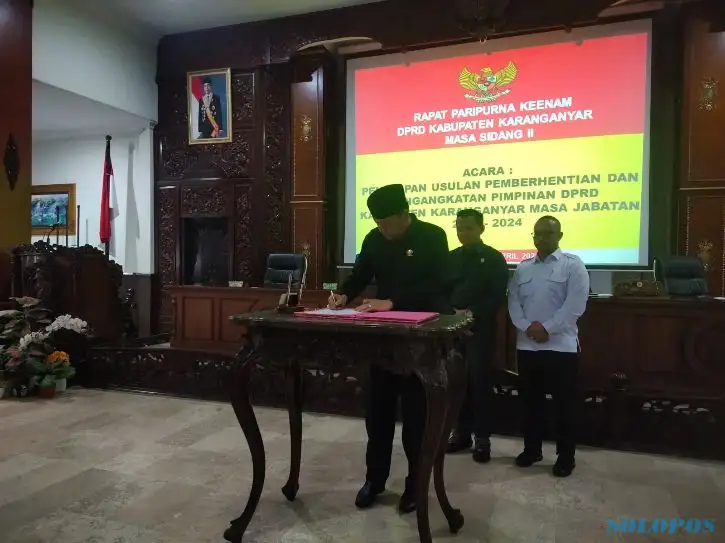 Pelantikan Wakil Ketua DPRD Karanganyar Darwanto Tunggu SK Gubernur Jateng