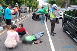 Mobil Xenia Tabrak Driver Ojol di Jalan Solo-Jogja, Korban Alami Luka Parah