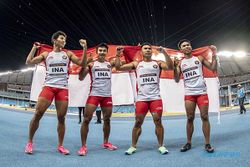 Tim Estafet 4x100 Meter Putra Indonesia Sumbang Medali Emas SEA Games Kamboja