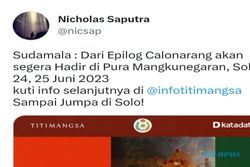 Bersama Nicholas Saputra, Happy Salma akan ke Kota Solo untuk Pentas Sudamala