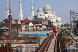 Proyek Jembatan Rel Layang di Kali Anyar Gilingan Solo, Progres Capai 40%