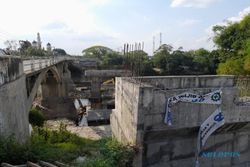 Pembangunan Jembatan Ganefo Sragen Berlanjut, 1 Tiang Pancang Jadi Prioritas