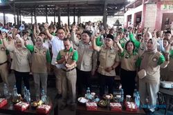 Ratusan Pedagang Pejuang Solo Deklarasi Dukung Prabowo Subianto Capres 2024