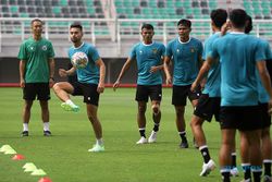 Latihan Pemain Timnas Indonesia Jelang Laga FIFA Matchday Lawan Palestina
