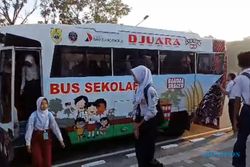 Hari Kedua Bus Sekolah Sragen Beroperasi, Penumpang Membeludak