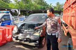 Laka Beruntun 3 Truk & 1 Mobil di Jalan Solo-Jogja Ceper Klaten, 1 Orang Luka