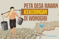 Hampir 19.000 Jiwa Terdampak, Ini Peta Desa Rawan Kekeringan di Wonogiri