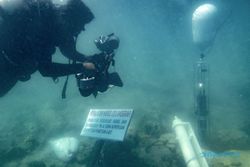 Pemecahan Rekor MURI Pameran Alutsista Bawah Air Milik TNI AL di Pulau Pramuka