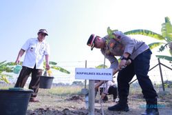 Lestarikan Alam, Polres Klaten Tanam 1.000 Pohon di Kawasan Candi Plaosan